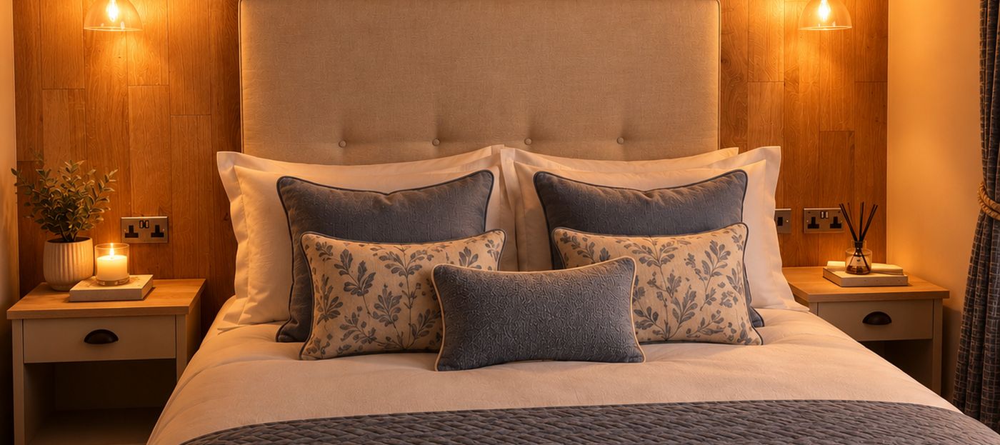 King-size bed in the main bedroom